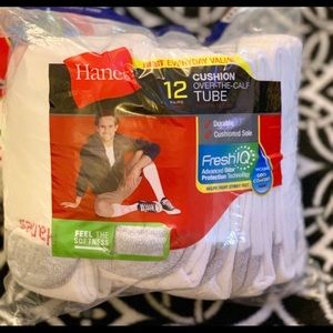 Brand new Hanes  Cushion over calf Tube 12 pack